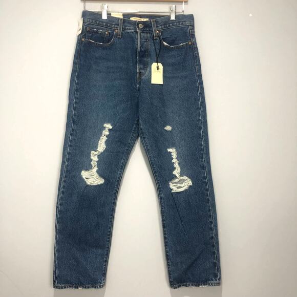 NWT Levi's Wedgie High Rise Straight Jeans Denim Size 29 X 28 - Picture 2 of 8